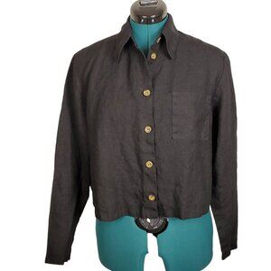 Harve Bernard by Bernard Holzman Womens Blazer‎ 12 Black Classic Basic Corpcore